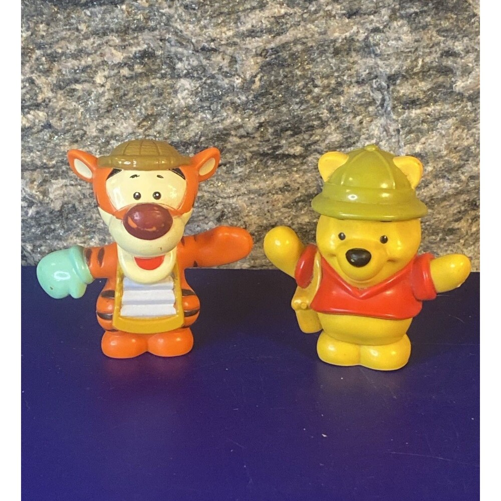 Disney Winnie the Pooh Safari and Tigger Figures Little People/Cake Topper 2.5"